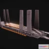 1530946 - PBR Game 3D Models - Star Wars Eta Class Supply Barge 3D Max