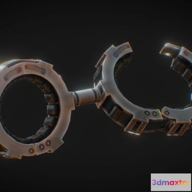1530958 - PBR Game 3D Models - Star Wars Imperial Binders Handcuffs 3D Max