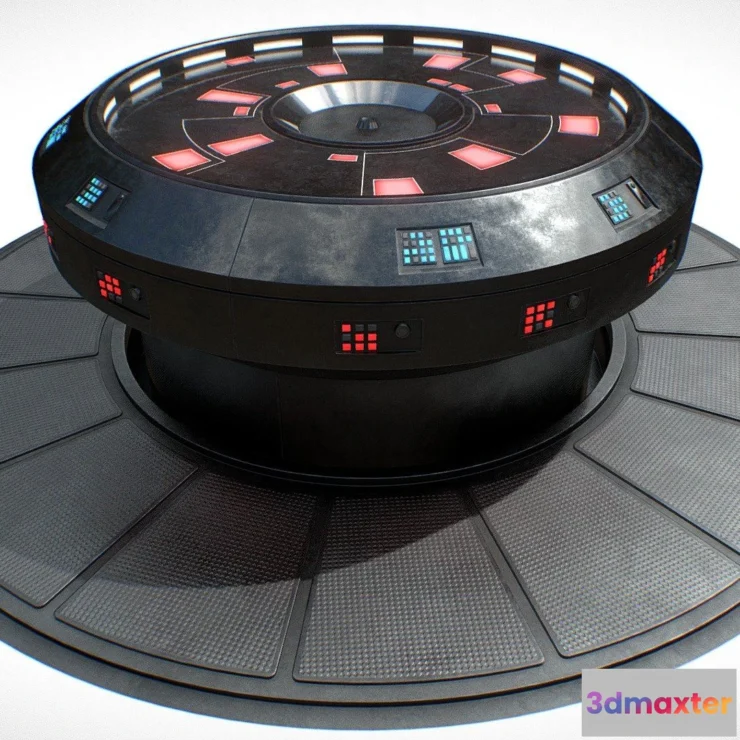 1530966 - PBR Game 3D Models - Star Wars Imperial Holo Table 3D Max