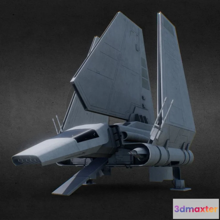 1530968 - PBR Game 3D Models - Star Wars Imperial Lambda Shuttle 3D Max