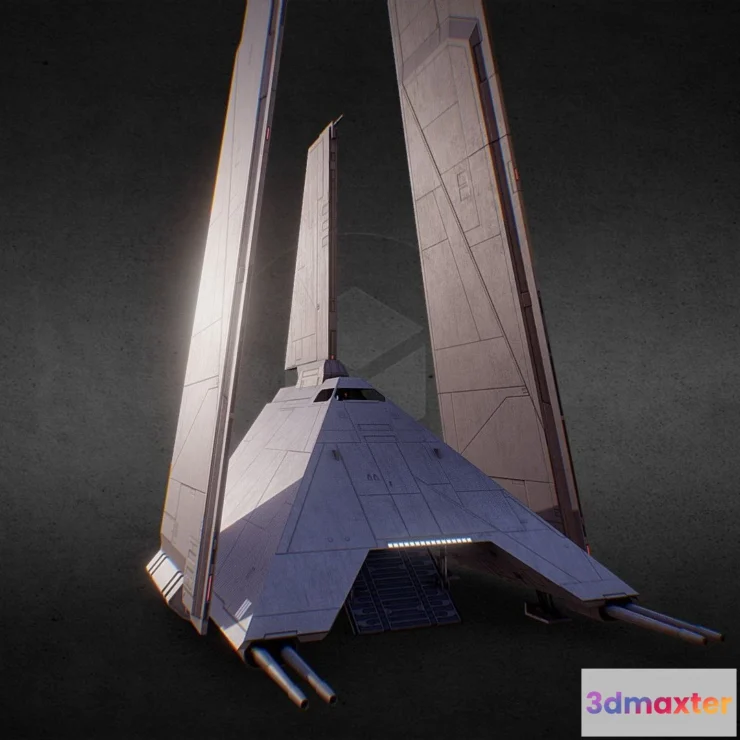 1530988 - PBR Game 3D Models - Star Wars Krennics Shuttle 3D Max