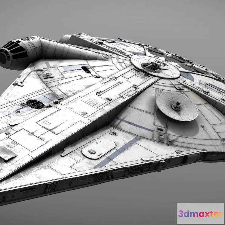 1531000 - PBR Game 3D Models - Star Wars Millenium Falcon Lando 3D Max