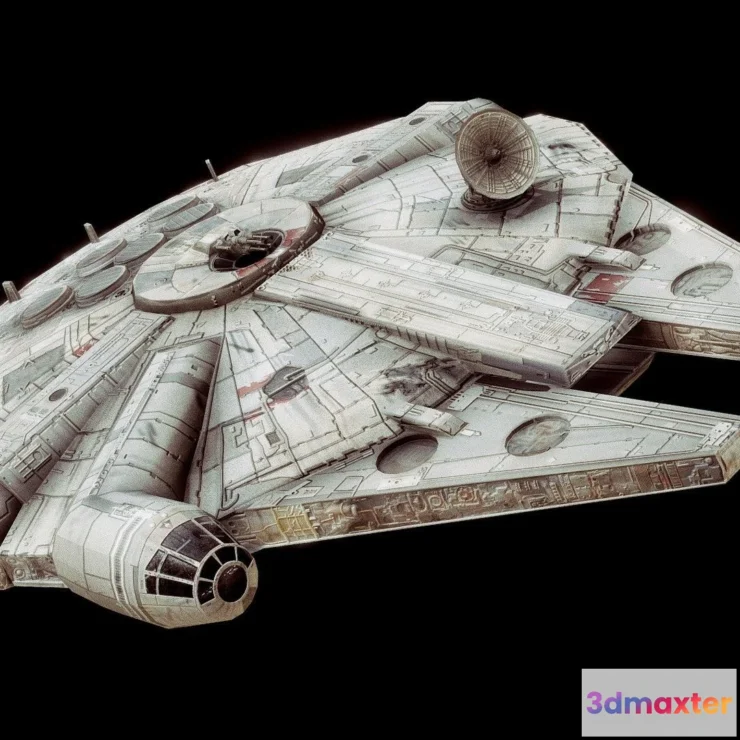 1531002 - PBR Game 3D Models - Star Wars Millennium Falcon 1977 3D Max