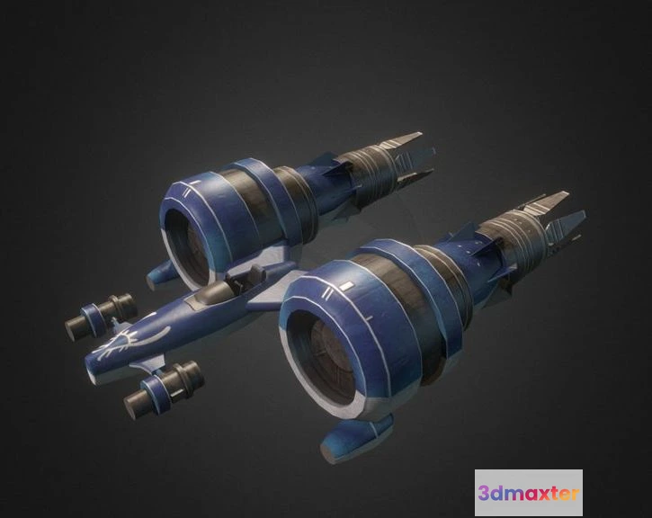 1531008 - PBR Game 3D Models - Star Wars Neva Kees Pod Racer 3D Max