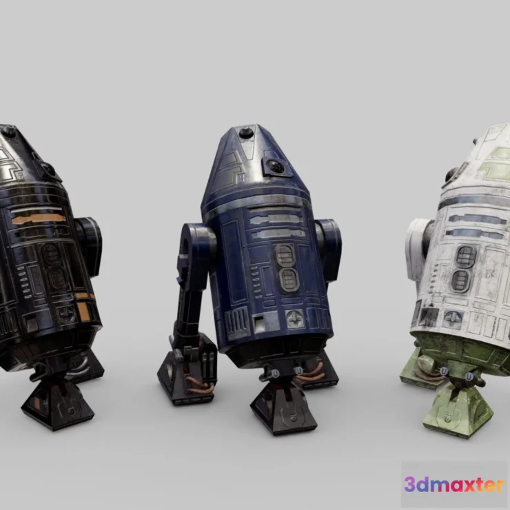 1531024 - PBR Game 3D Models - Star Wars R4 Astromech Droids 3D Max
