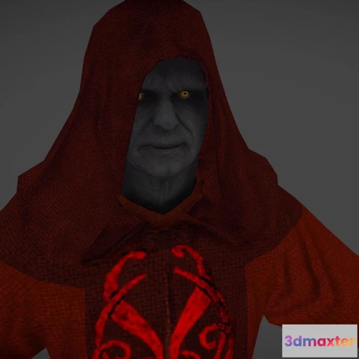 1531036 - PBR Game 3D Models - Star Wars Red Palpatine 3D Model 3D Max