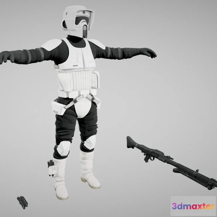 1531050 - PBR Game 3D Models - Star Wars Scout Trooper 3D Max