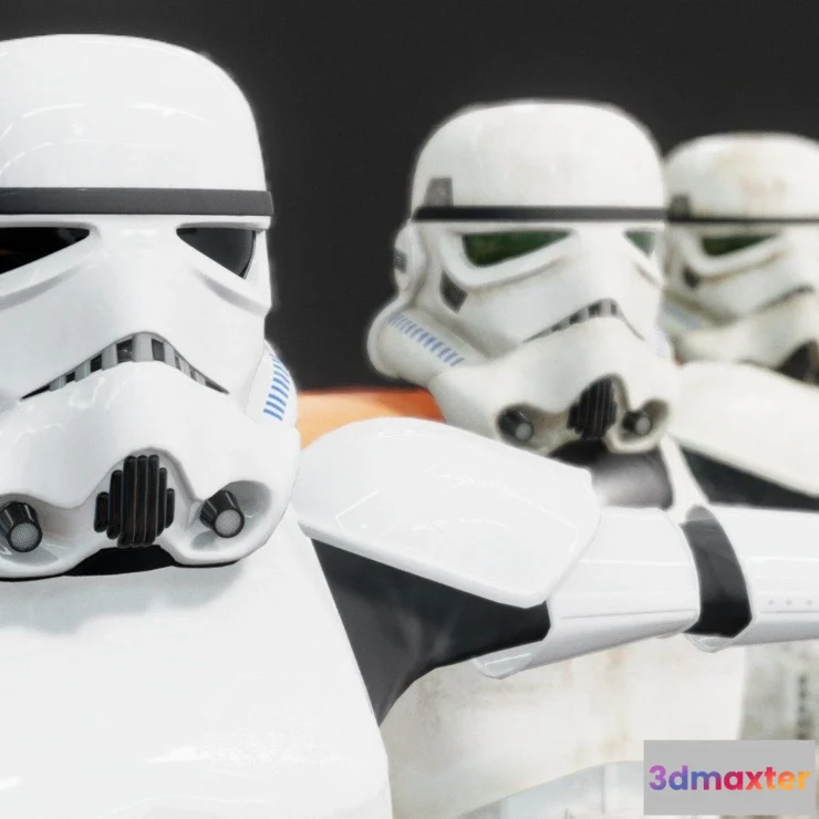 1531054 - PBR Game 3D Models - Star Wars Stormtroopers Rigged Pack 3D Max