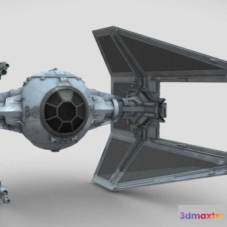 1531068 - PBR Game 3D Models - Star Wars Tie Interceptor 3D Max
