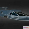1531074 - PBR Game 3D Models - Star Wars V 35 Courier Landspeeder 3D Max