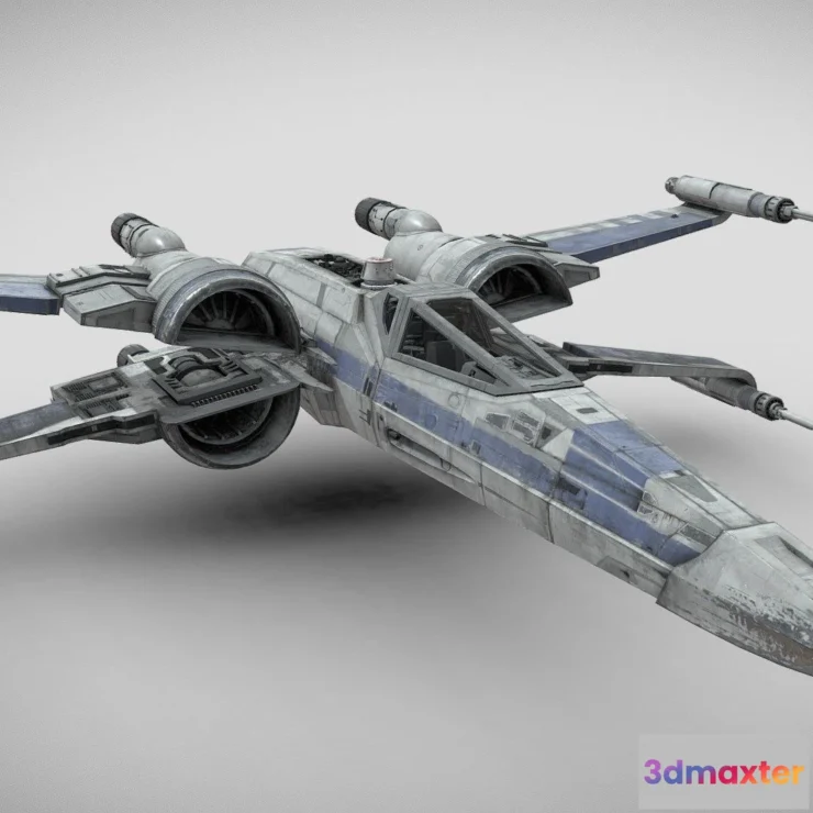 1531080 - PBR Game 3D Models - Star Wars X Wing T70 3D Max