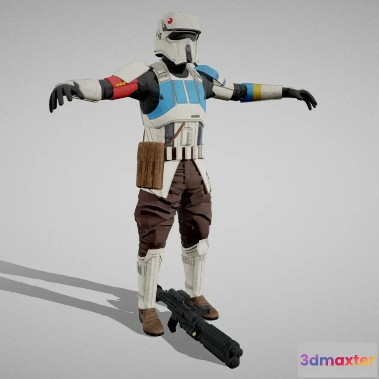 1531094 - PBR Game 3D Models - Starwars Shoretrooper 3D Max