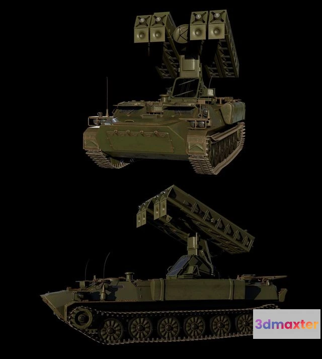 1531136 - PBR Game 3D Models - Strela 10 - Self Propelled AA Missle Launcher 3D Max