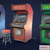 1531158 - PBR Game 3D Models - Stylized Arcade Machine Low Poly 3D Max