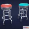 1531162 - PBR Game 3D Models - Stylized Diner Bar Stool Low Poly 3D Max