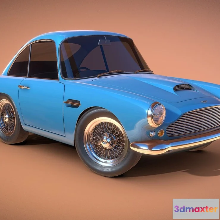 1531186 - PBR Game 3D Models - 1960 Aston Martin Db4 Toon 3D Max