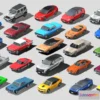 1531194 - PBR Game 3D Models - 25 Low Poly Car Models American Muscle 3D Max