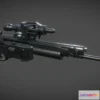 1531216 - PBR Game 3D Models - A280 Long Range Blaster Rifle 3D Max