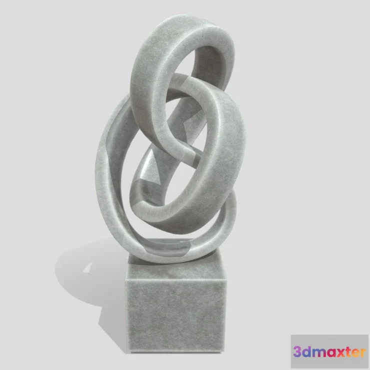 1531222 - PBR Game 3D Models - Abstract Stone Art Sculpture 12 3D Max