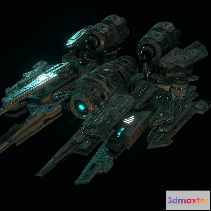 1531246 - PBR Game 3D Models - Albatar Spaceship 3D Max