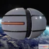 1531250 - PBR Game 3D Models - Alien Spaceship Sphere 3D Max
