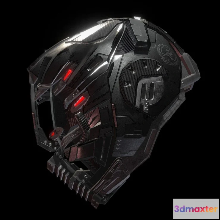 1531252 - PBR Game 3D Models - Altered Carbon Ctac Helmet 3D Max