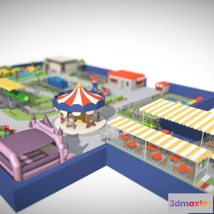 1531258 - PBR Game 3D Models - Amusement Park 1 3D Max
