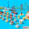 1531260 - PBR Game 3D Models - Amusement Park Asset Pack 3D Max