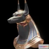 1531280 - PBR Game 3D Models - Anubis Jackal Sovereign Mask 3D Max