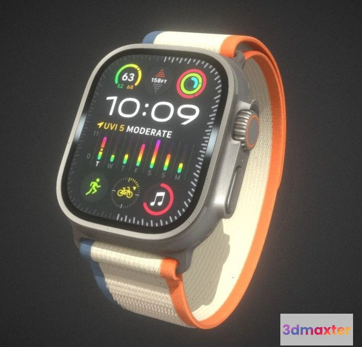 1531292 - PBR Game 3D Models - Apple Watch Ultra 2 3D Max