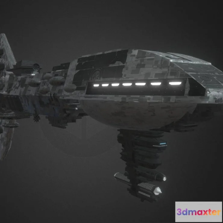 1531308 - PBR Game 3D Models - Assault Frigate Model 3D Max