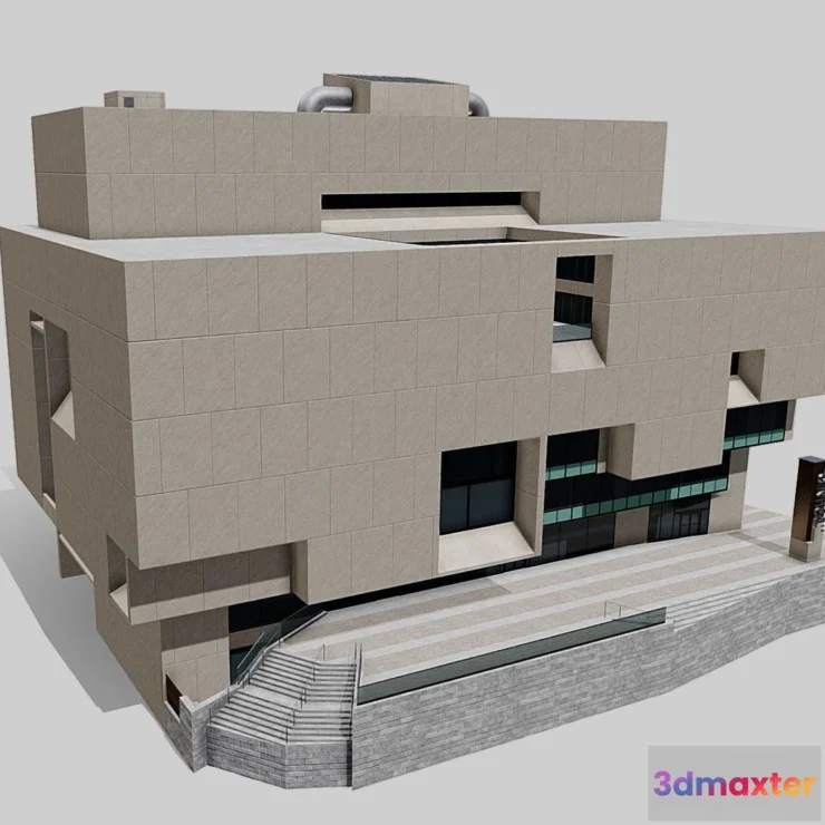 1531312 - PBR Game 3D Models - Atlanta Central Library 3D Max