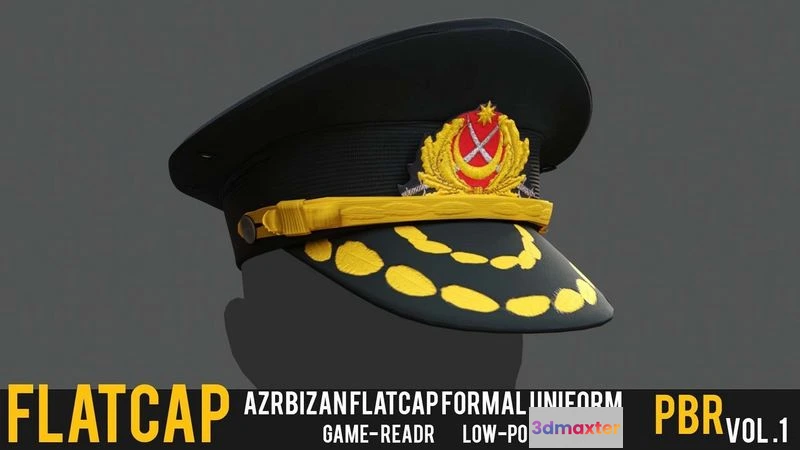 1531324 - PBR Game 3D Models - Azrbizan flatcap formal uniform 3D Max