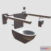 1531344 - PBR Game 3D Models - Bathroom Furniture Set 3D Max