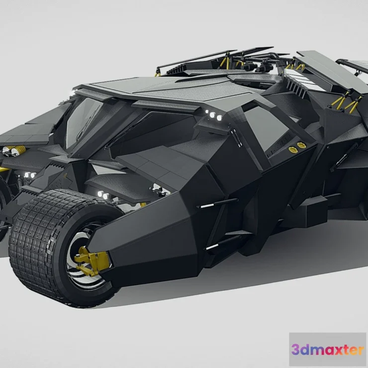 1531350 - PBR Game 3D Models - Batmobile 2005 3D Max