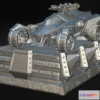 1531352 - PBR Game 3D Models - Batmobile With Open Gun 3D Max