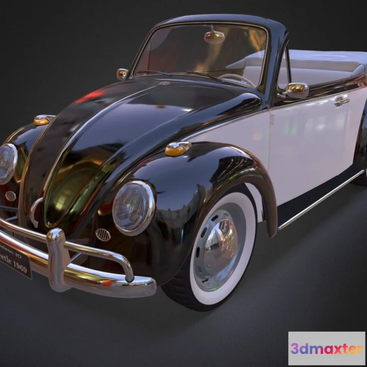 1531358 - PBR Game 3D Models - Beetle Convertible Volkswagen Fusca 3D Max