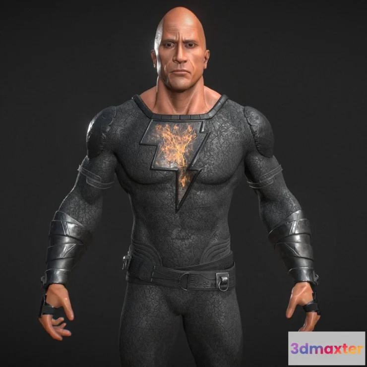 1531362 - PBR Game 3D Models - Black Adam Dwayne Johnson 3D Max