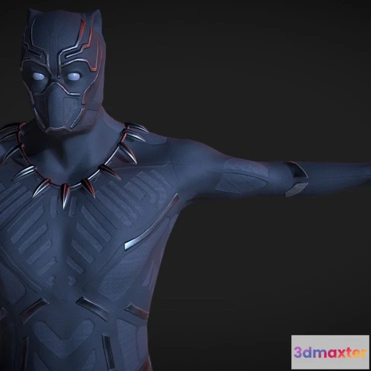 1531374 - PBR Game 3D Models - Black Panther 3D Max