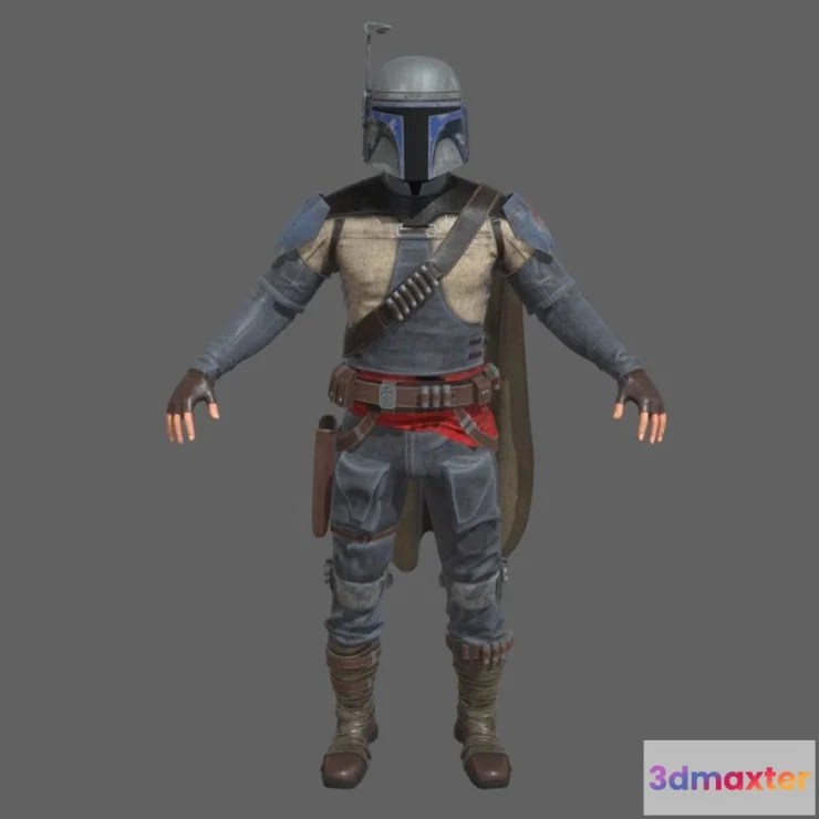 1531390 - PBR Game 3D Models - Boba Fett 1313 3D Max