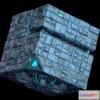1531400 - PBR Game 3D Models - Borg Cube Space Station Ship Box Lowpoly 3D Max
