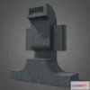 1531412 - PBR Game 3D Models - Brutalist Sculpture 3D Max