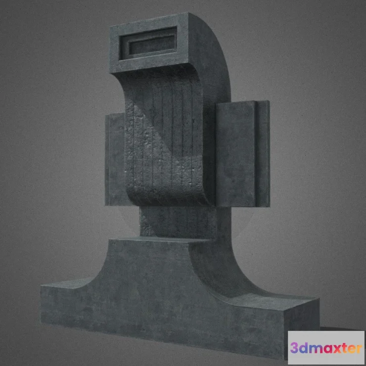 1531412 - PBR Game 3D Models - Brutalist Sculpture 3D Max