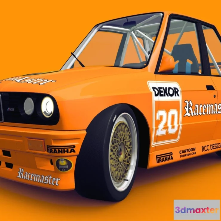 1531480 - PBR Game 3D Models - Cartoon Touring Car 3D Max