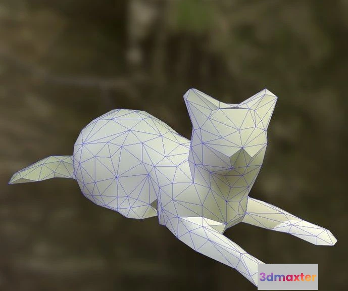 1531484 - PBR Game 3D Models - Cat Sculpture By Ratpenatnegre 3D Max