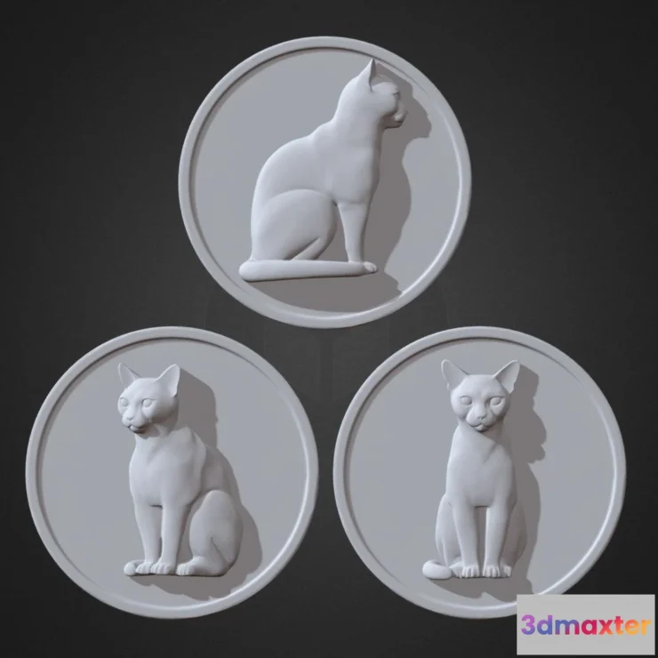 1531486 - PBR Game 3D Models - Cats Coins 3D Max