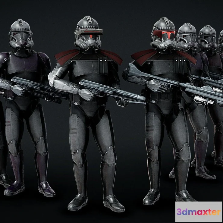 1531534 - PBR Game 3D Models - Clones Trooper Special Ops Rigged 3D Max