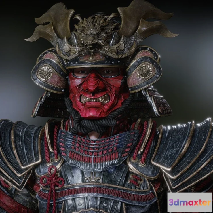 1531562 - PBR Game 3D Models - Crimson Samurai 3D Max