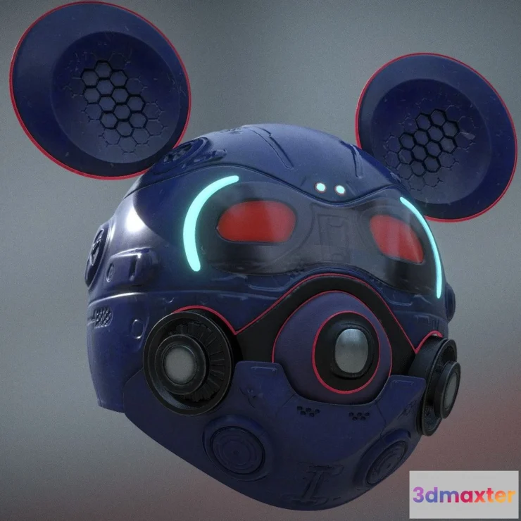 1531586 - PBR Game 3D Models - Cybermask V2 3D Max