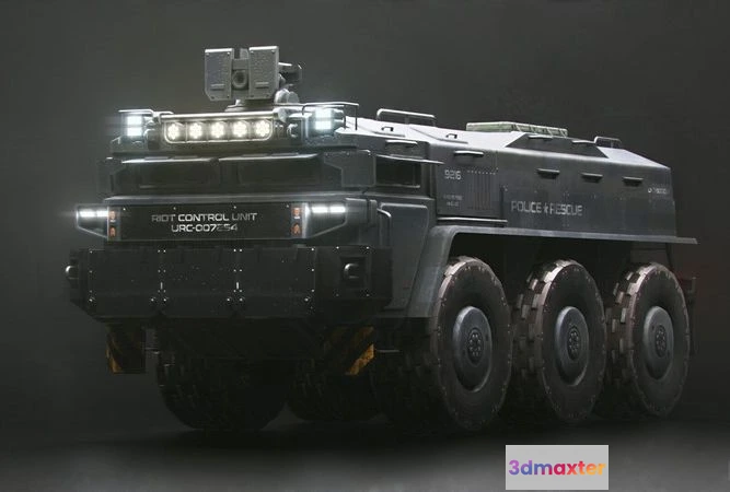 1531592 - PBR Game 3D Models - Cyclops-Riot Control Unit 3D Max